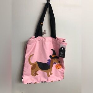 💖Wear Pink💖 Witch Doxie canvas bag